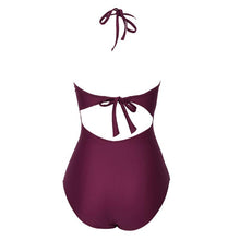 Charger l&#39;image dans la galerie, MC Wine Halter One-piece Swimsuit